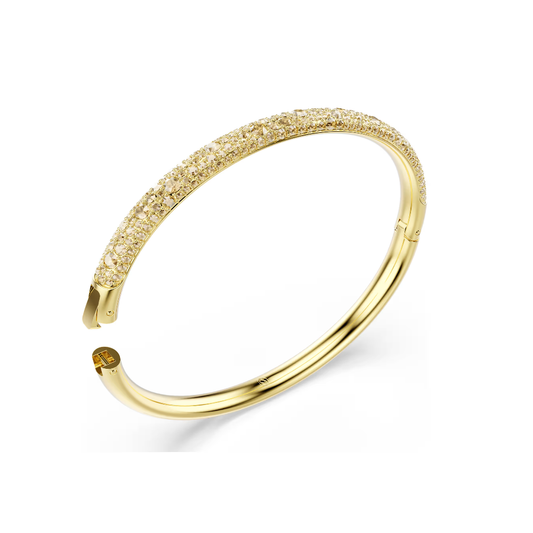 Bracelete Swarovski Sublima Snow pavé, Dourado, Lacado a dourado