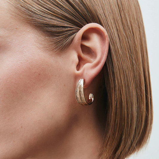 BRINCOS VIDAL & VIDAL EM BRONZE COM BANHO DE OURO 18K