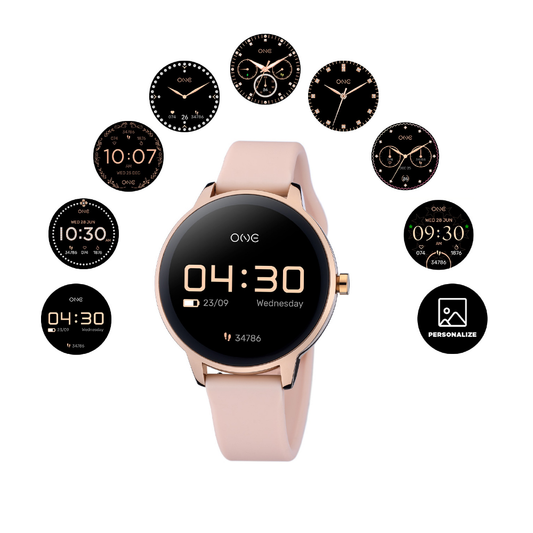 SMARTWATCH ONE QUEENCALL ROSE GOLD SILICONE