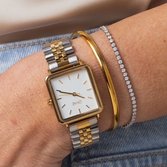 BOX RELÓGIO + PULSEIRAS ONE SENHORA DAZZLE