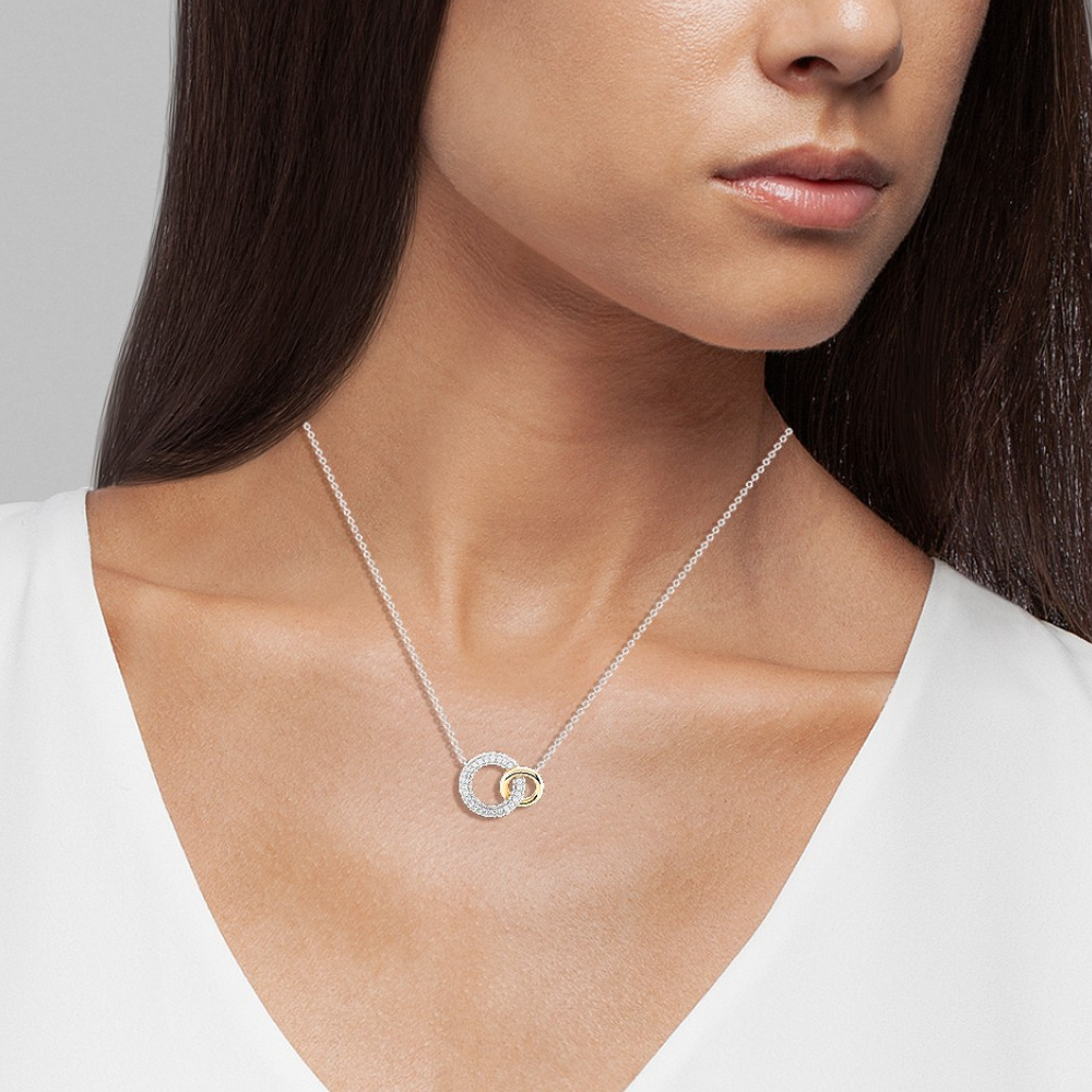 COLAR UNIKE CLASSY BOLD I EM PRATA 925% COM ZIRCÓNIAS "UK.CL.1205.0044"