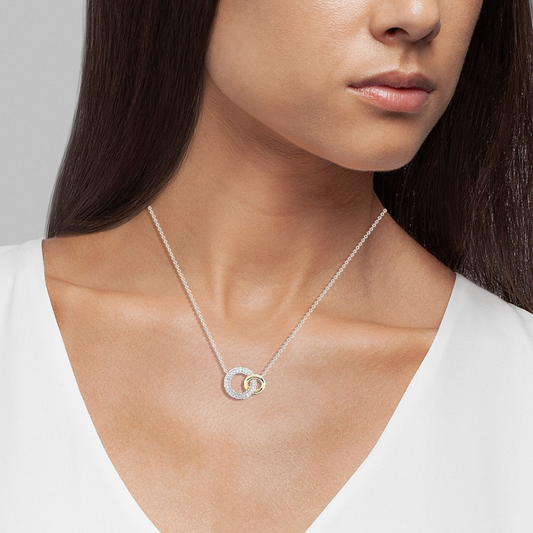 COLAR UNIKE CLASSY BOLD I EM PRATA 925% COM ZIRCÓNIAS "UK.CL.1205.0044"