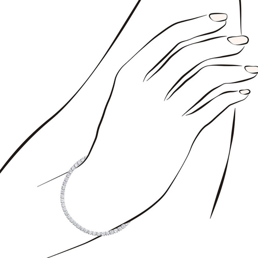 PULSEIRA RIVEIRA EUGÉNIO CAMPOS EM PRATA 925% DOURADA COM ZIRCÓNIAS