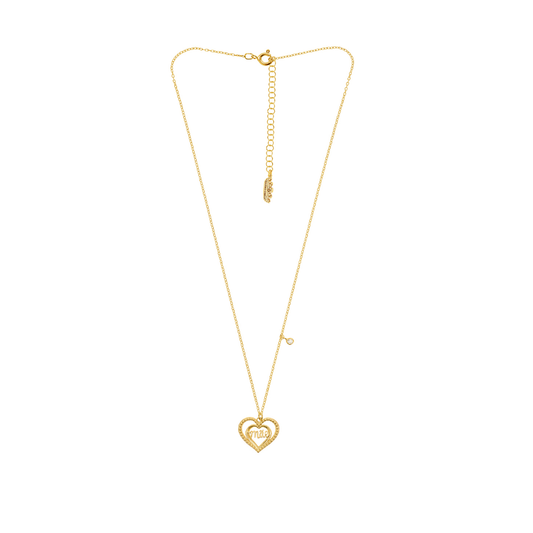 FIO CORAÇÃO EUGÉNIO CAMPOS EM PRATA 925% DOURADACOM ZIRCÓNIA