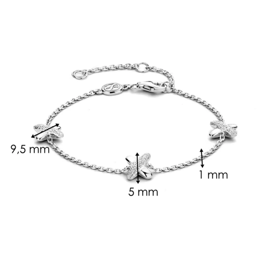 PULSEIRA TI SENTO EM PRATA 925% COM ZIRCÓNIAS