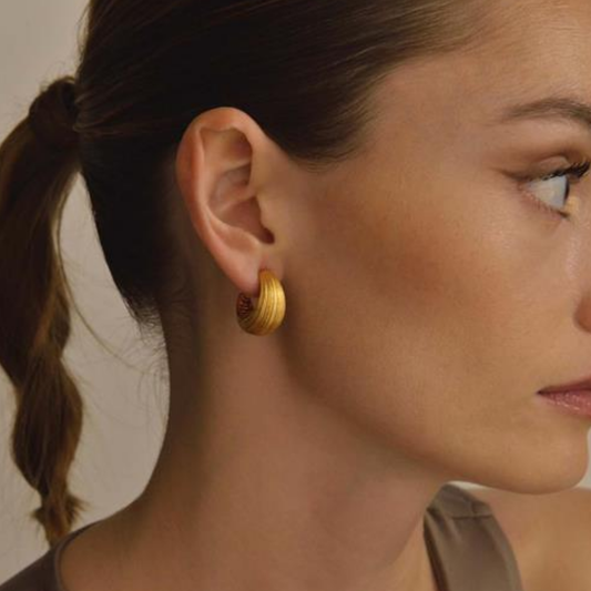 BRINCOS SALVATORE EM PRATA 925% DOURADA