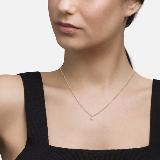 COLAR UNIKE MIA ROSE SOLITAIRE EM PRATA 925% COM ZIRCÓNIAS "UK.CL.1204.0258"