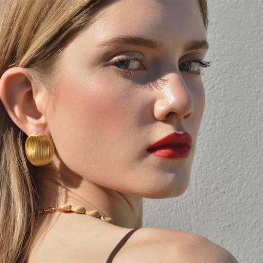 BRINCOS SALVATORE EM PRATA 925% DOURADA