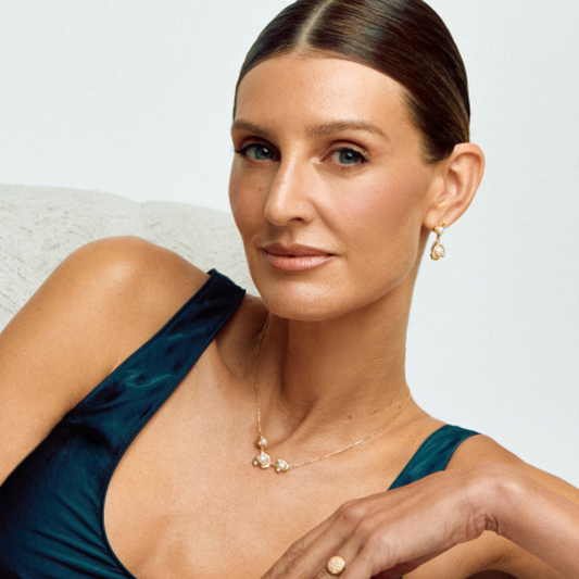 BRINCOS EUGÉNIO CAMPOS LUSH EM PRATA 925% PÉROLAS COM ZIRCÓNIAS