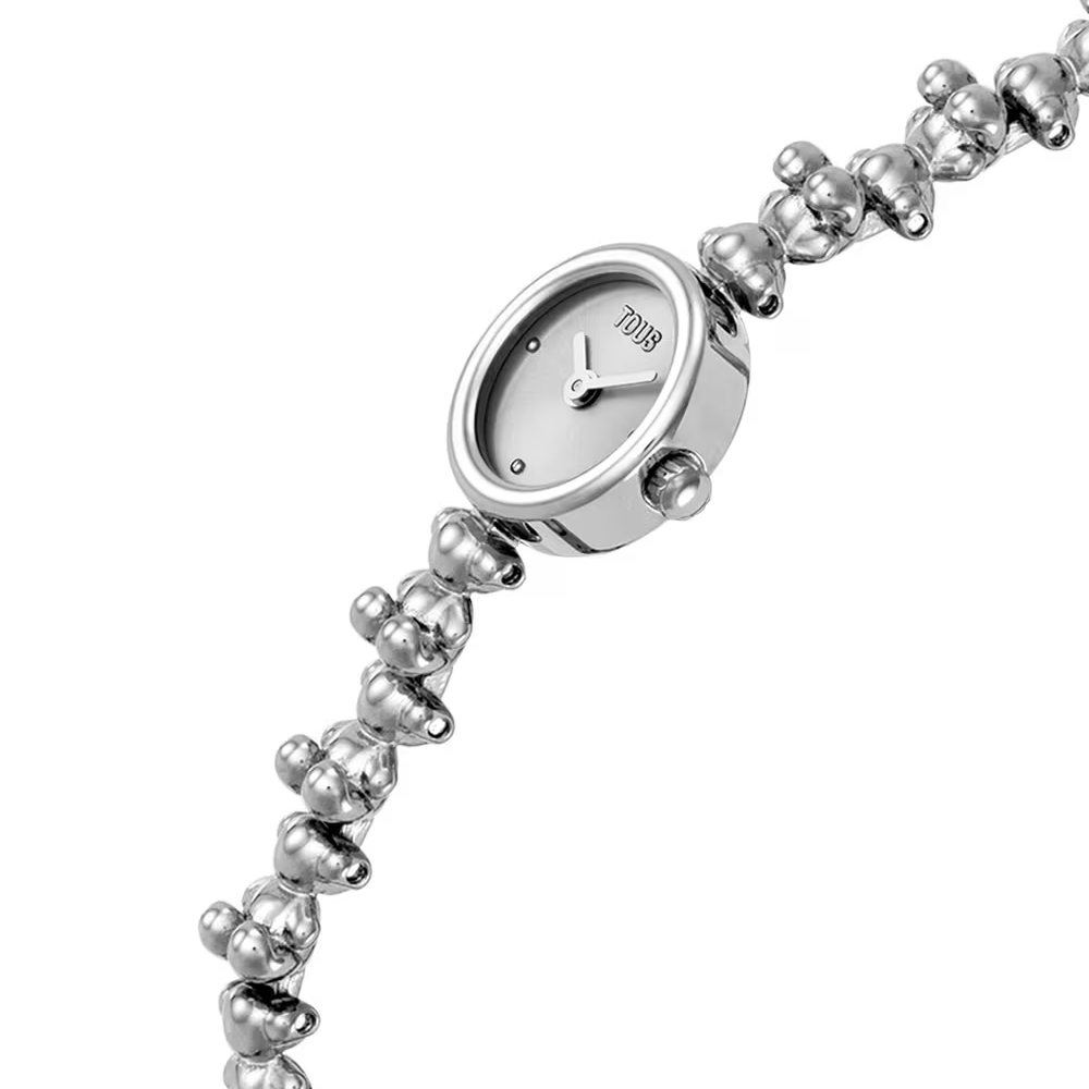RELÓGIO TOUS ANALÓGICO COM BRACELETE EM AÇO BOLD BEAR ROUND