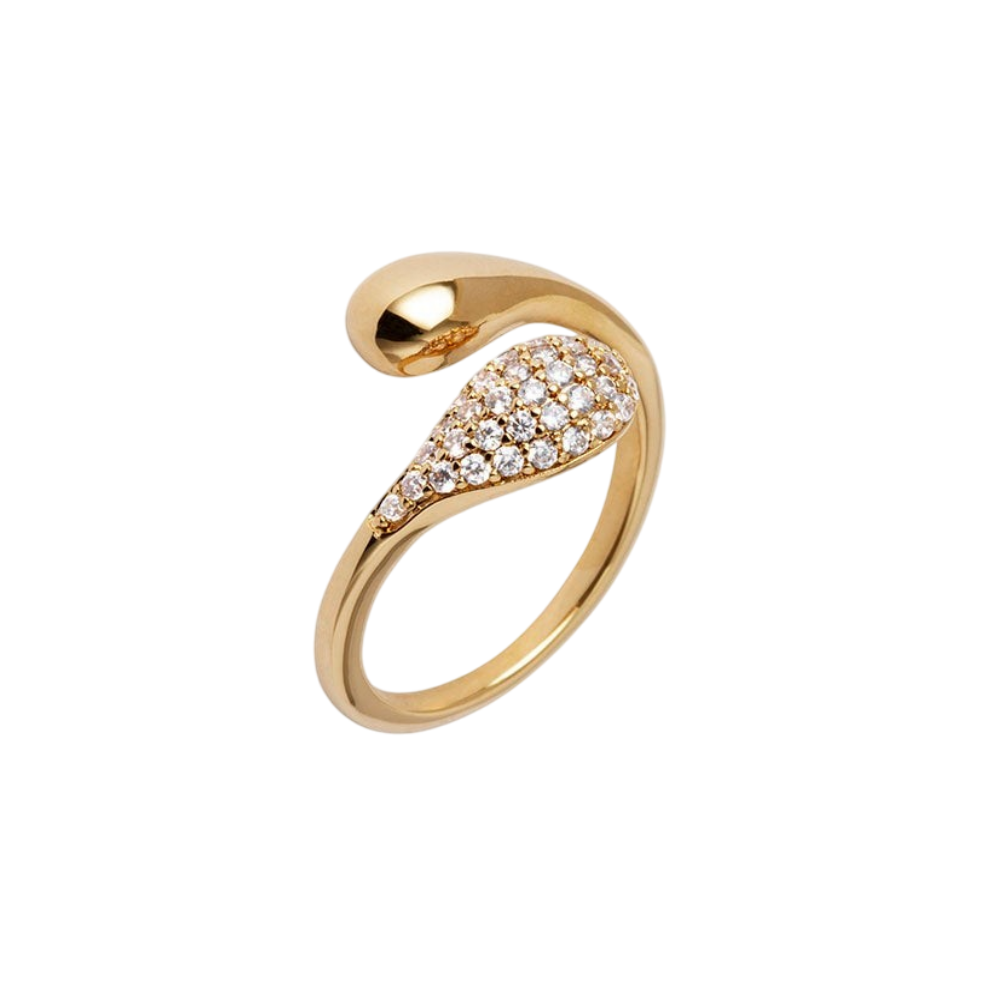 ANEL VIDAL & VIDAL EM BRONZE COM BANHO DE OURO 18K