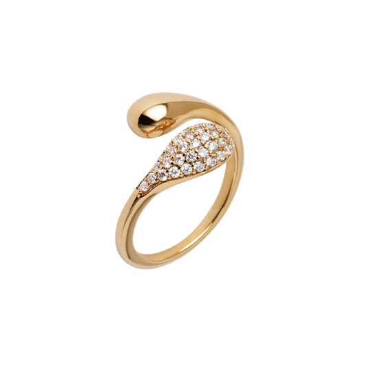 ANEL VIDAL & VIDAL EM BRONZE COM BANHO DE OURO 18K