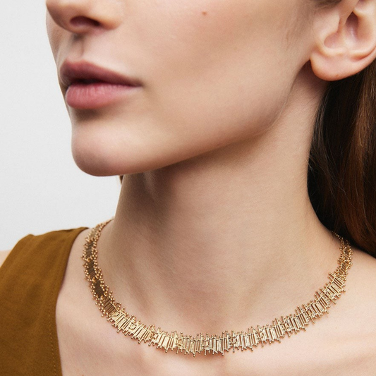 COLAR VIDAL & VIDAL EM BRONZE COM BANHO DE OURO 18K