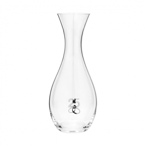 JARRA TOPÁZIO VIDRO ESTREITA BODAS 25 ANOS EM PRATA 925