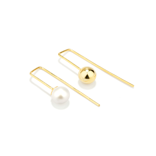 BRINCOS RADIANT MULHER EM PRATA 925% COM PÉROLA EMILY IN PARIS "RY000222"