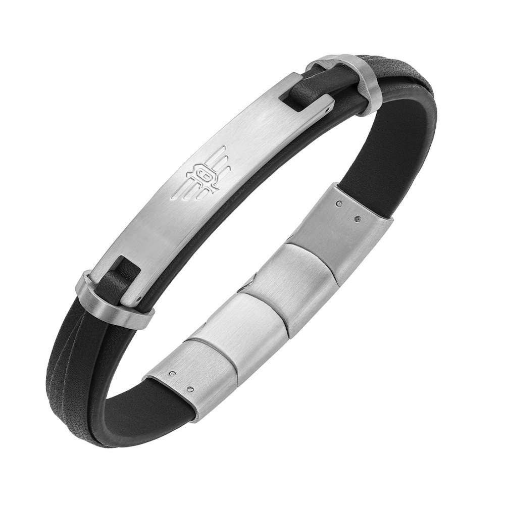 PULSEIRA POLICE LOOPER EM PELE PRETA