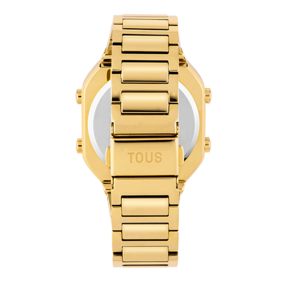 RELÓGIO DIGITAL D-BEAR DOURADO COM ZIRCÓNIAS