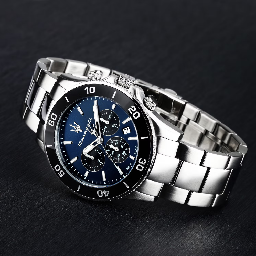 RELÓGIO MASERATI COMPETIZIONE MOSTRADOR AZUL 43 MM "R8873600009"