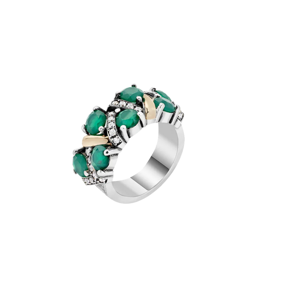 ANEL TASHI EM PRATA 925% E OURO 375 T18