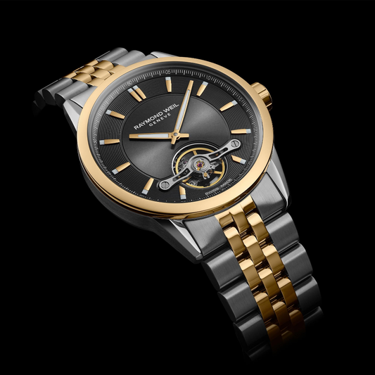 RELÓGIO RAYMOND WEIL FREELANCER AUTOMÁTICO BICOLOR MOSTRADOR CINZA