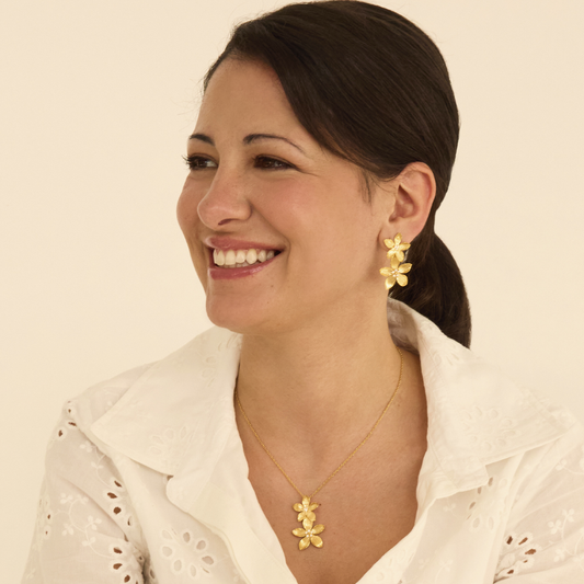 COLAR EUGENIO CAMPOS EM PRATA 925% DORADA C/ ZIRCONIAS- Box Especial dia da Mãe Joalharia Naná