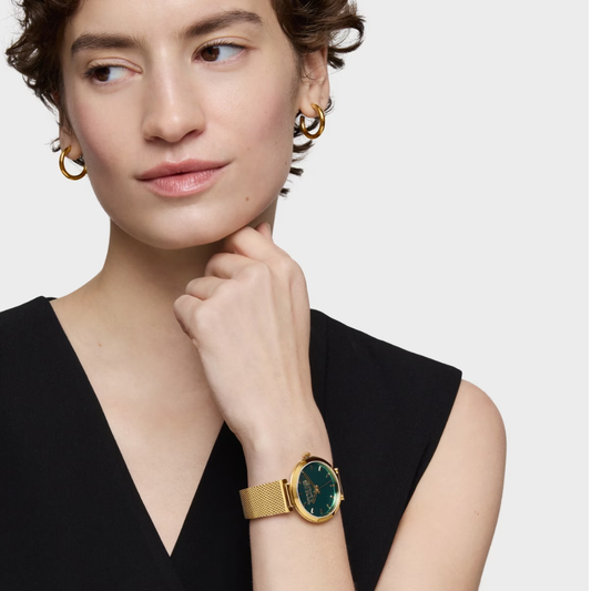 RELÓGIO TOUS MESH DOURADO COM MOSTRADOR VERDE