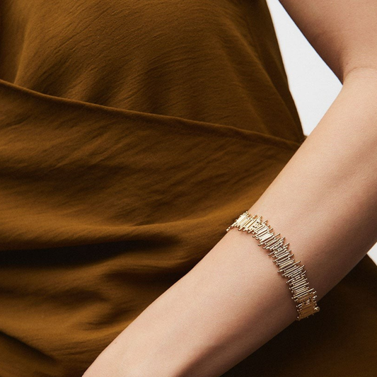 PULSEIRA VIDAL & VIDAL EM BRONZE COM BANHO DE OURO 18K