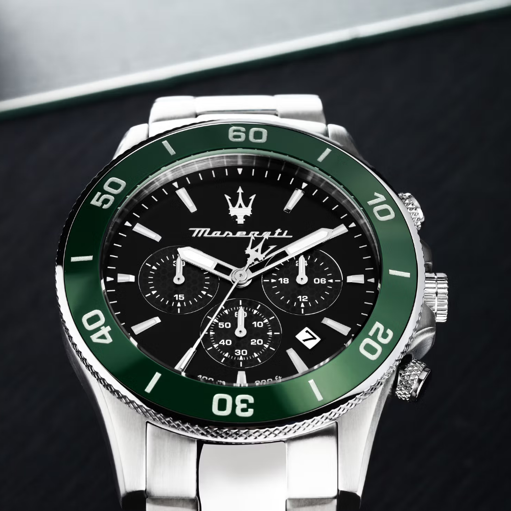 RELÓGIO MASERATI COMPETIZIONE 43 MM MOSTRADOR PRETO "R8873600008"