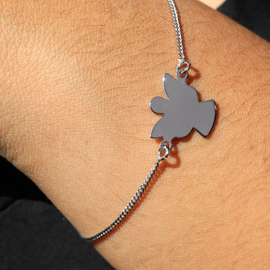 PULSEIRA EUGÉNIO CAMPOS EM PRATA 925% (ANJO DA GUARDA)