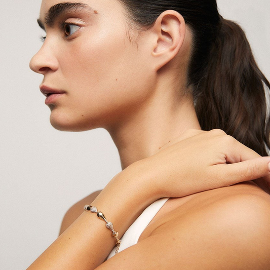 PULSEIRA VIDAL & VIDAL EM BRONZE COM BANHO DE OURO 18K