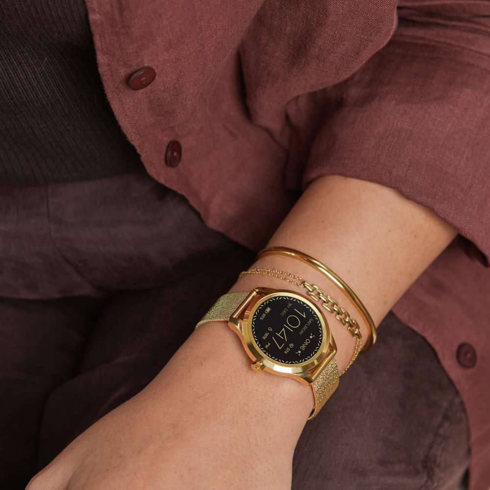 SMARTWATCH MINI GOLD MESH