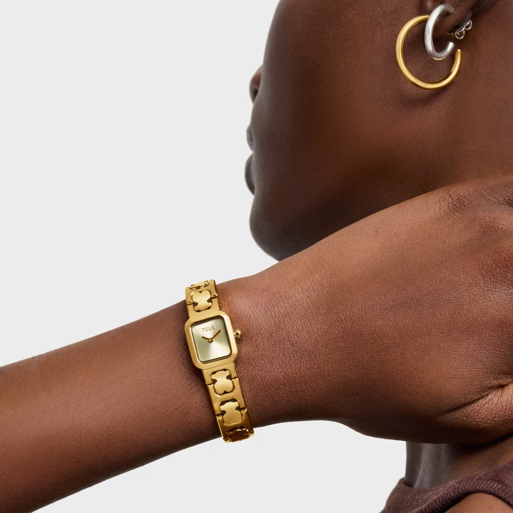 RELÓGIO TOUS ANALÓGICO COM BRACELETE EM AÇO DOURADO ICON TIME