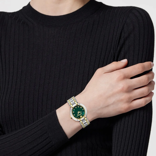 RELÓGIO VERSACE ANTLIA BICOLOR MOSTRADOR VERDE