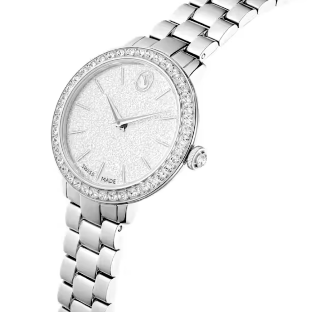 Relógio Swarovski Matrix 3-link Fabrico suíço, Pulseira de metal, Prata, Aço inoxidável