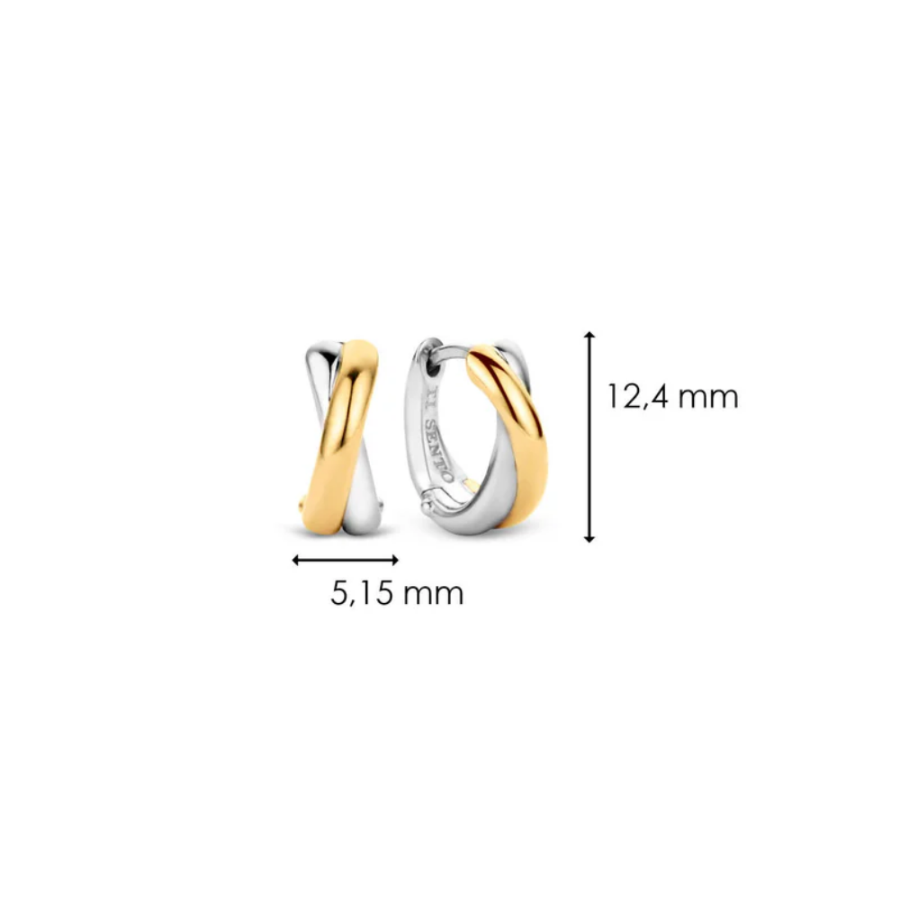 ARGOLAS TI SENTO EM PRATA 925% BICOLOR