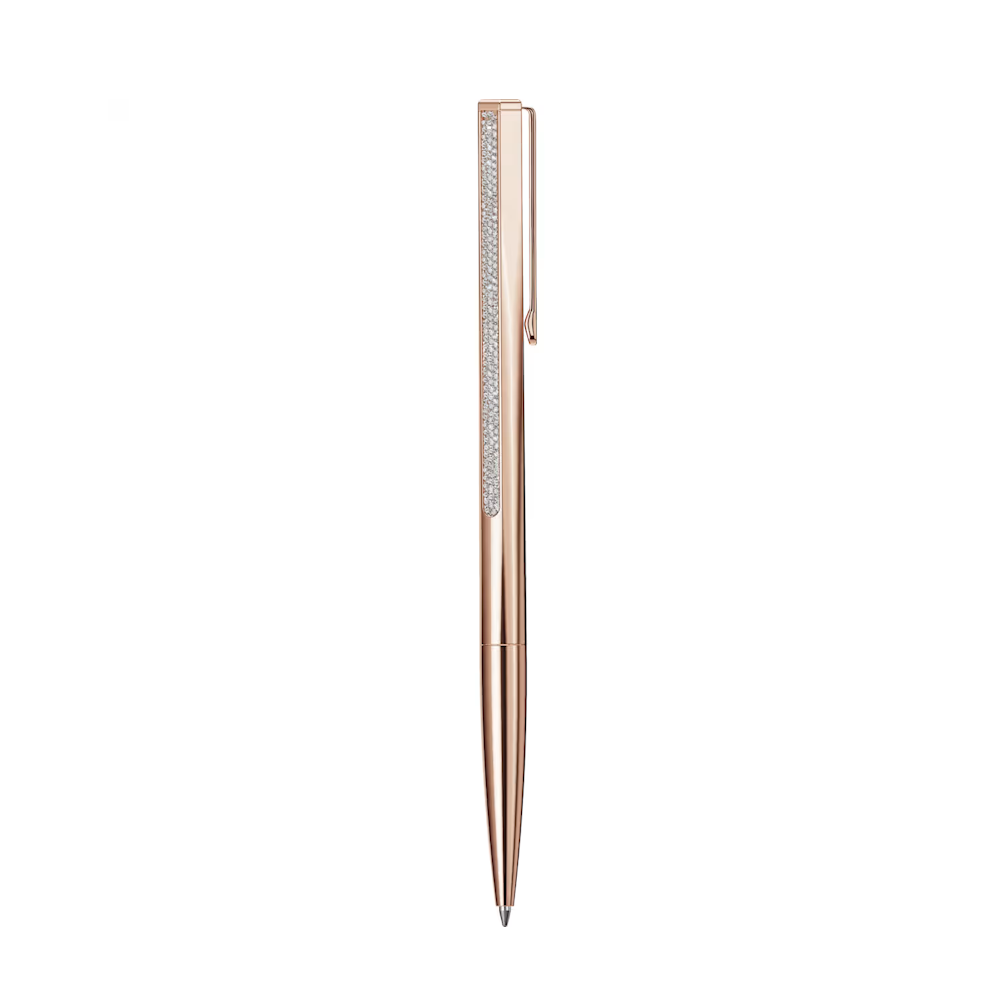 Caneta Swarovski esferográfica Crystal Shimmer, tom ouro rosa, acabamento em tom ouro rosa