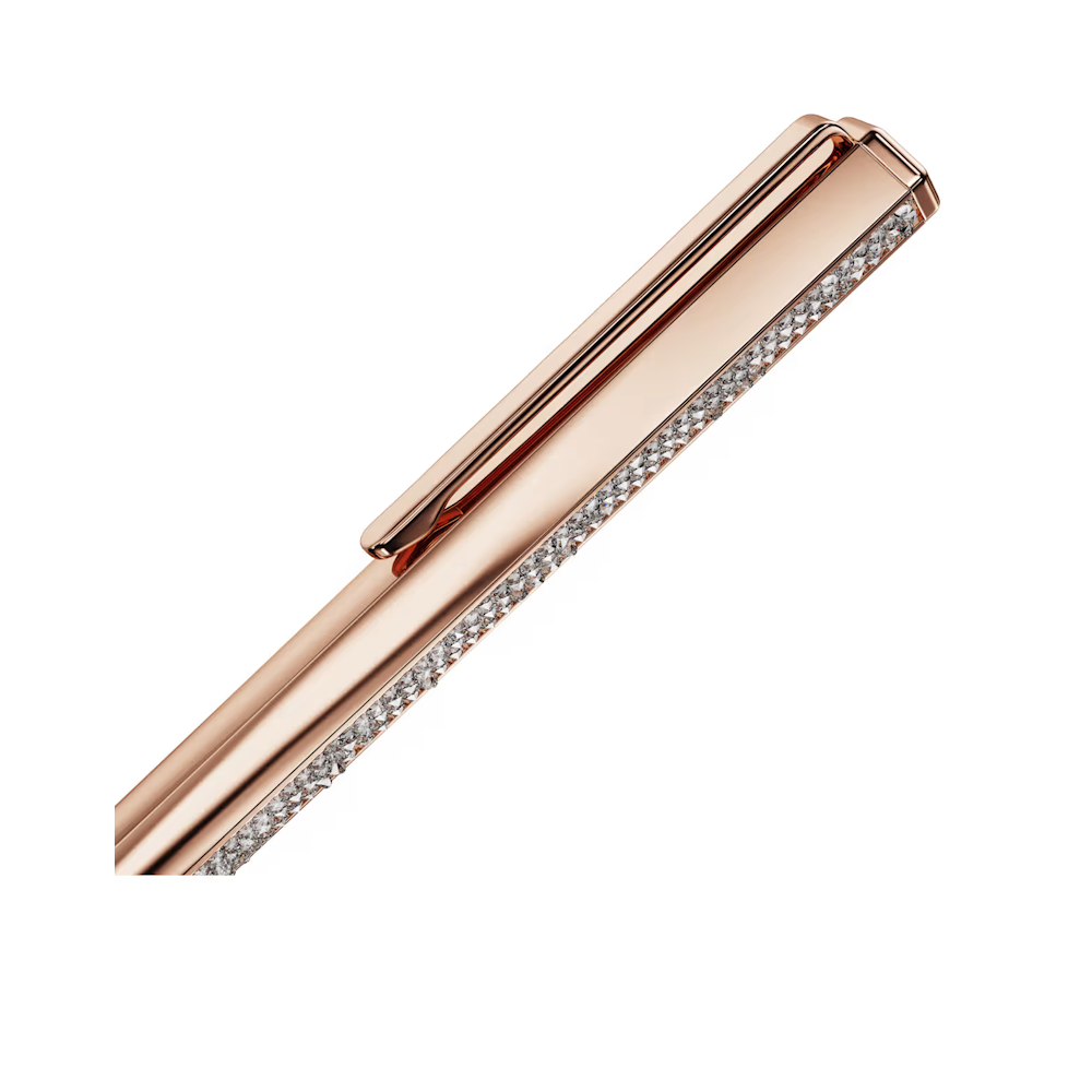 Caneta Swarovski esferográfica Crystal Shimmer, tom ouro rosa, acabamento em tom ouro rosa