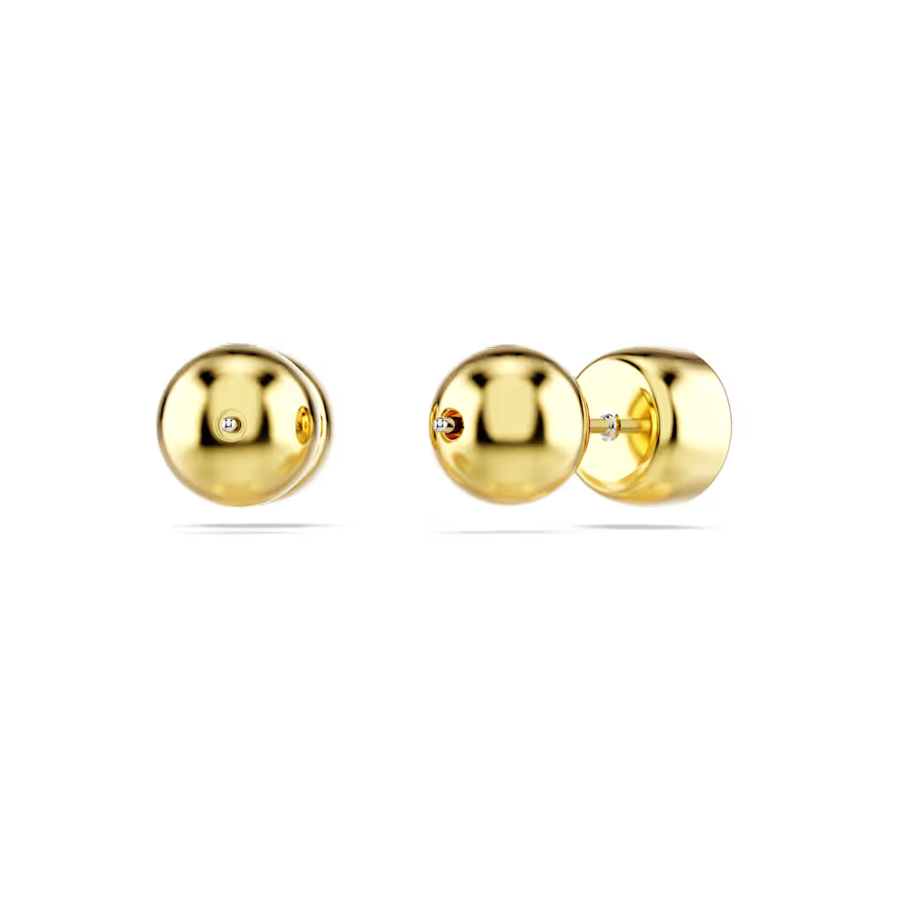 Brincos Swarovski stud Imber Lapidação redonda, Branco, Lacado a dourado