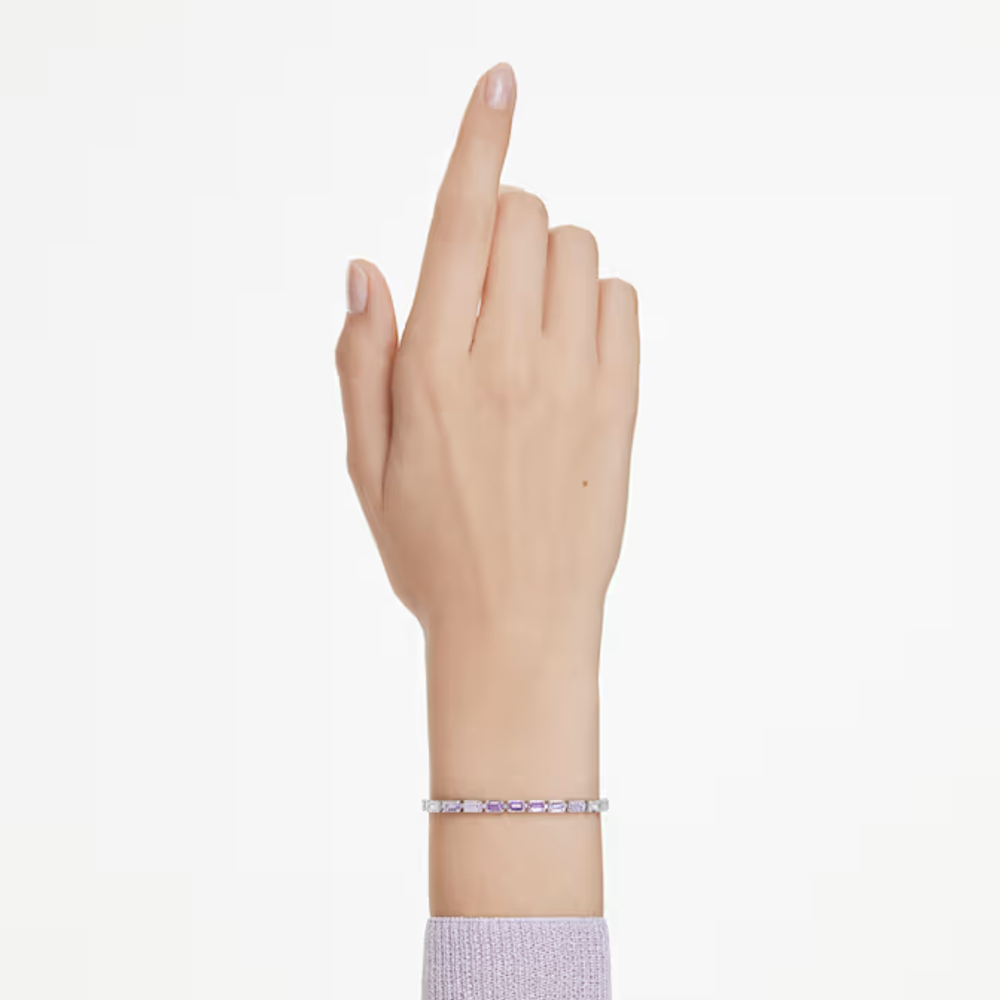 PULSEIRA SWAROVSKI BAGUETTE CRISTAL PUR/RHS