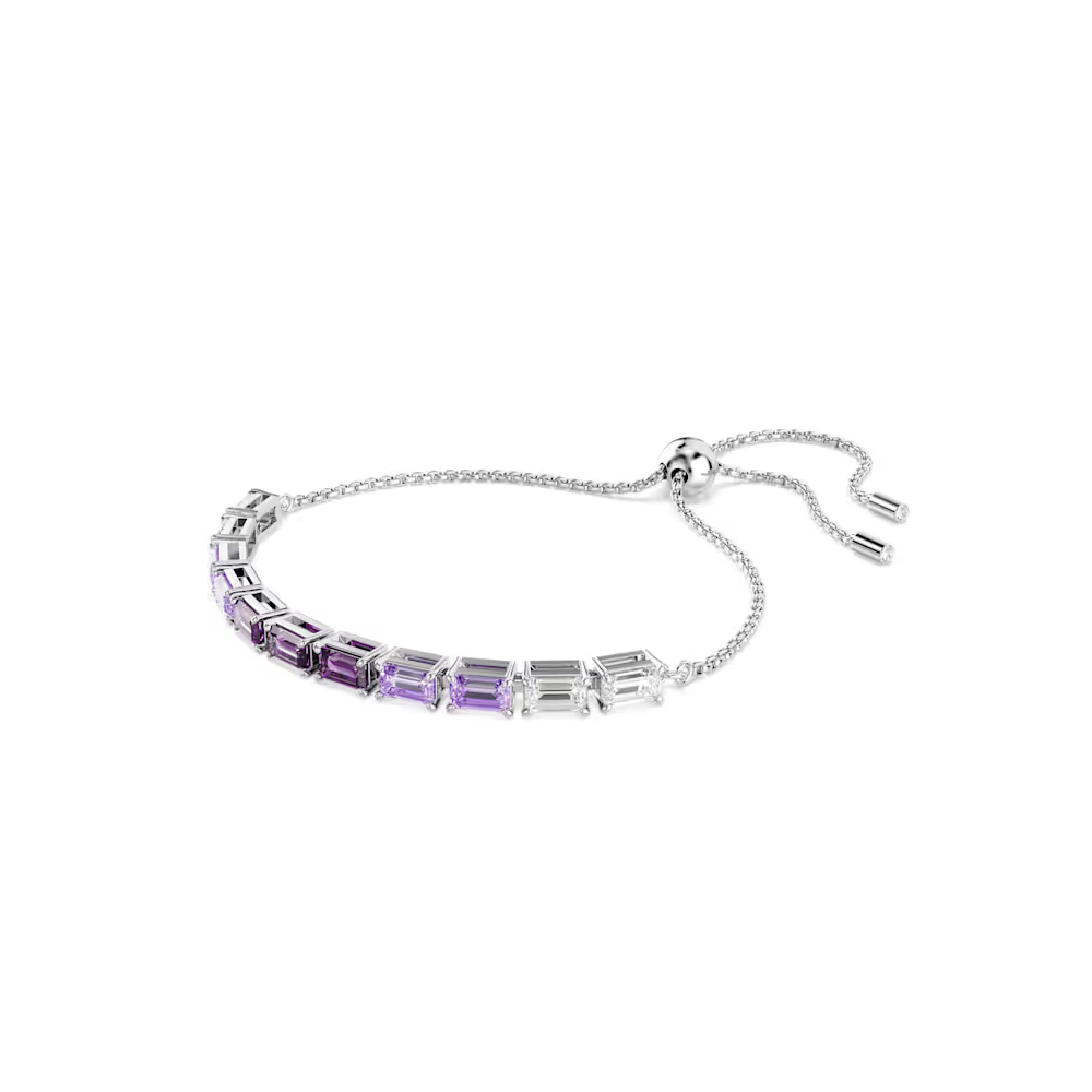 PULSEIRA SWAROVSKI BAGUETTE CRISTAL PUR/RHS