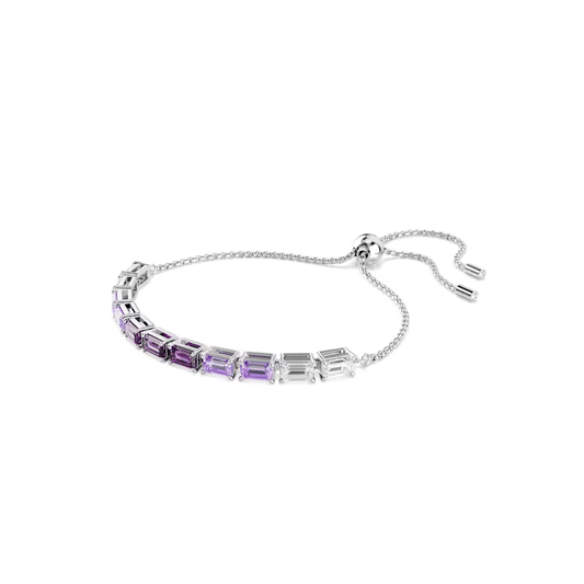PULSEIRA SWAROVSKI BAGUETTE CRISTAL PUR/RHS
