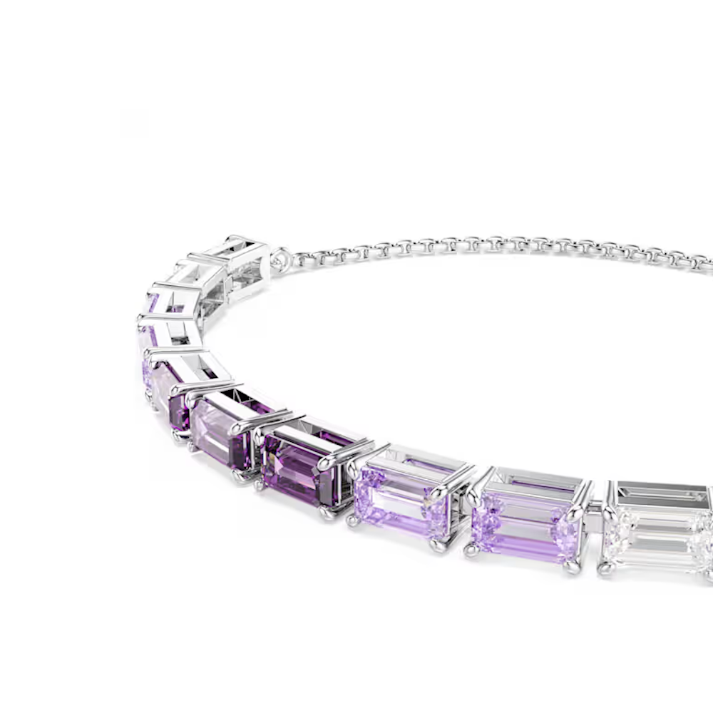 PULSEIRA SWAROVSKI BAGUETTE CRISTAL PUR/RHS