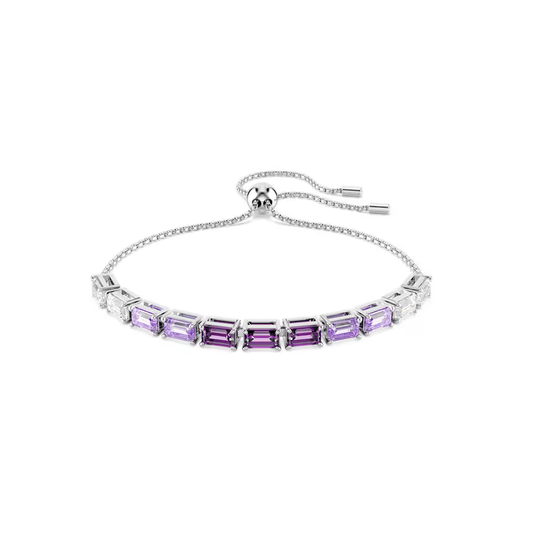 PULSEIRA SWAROVSKI BAGUETTE CRISTAL PUR/RHS
