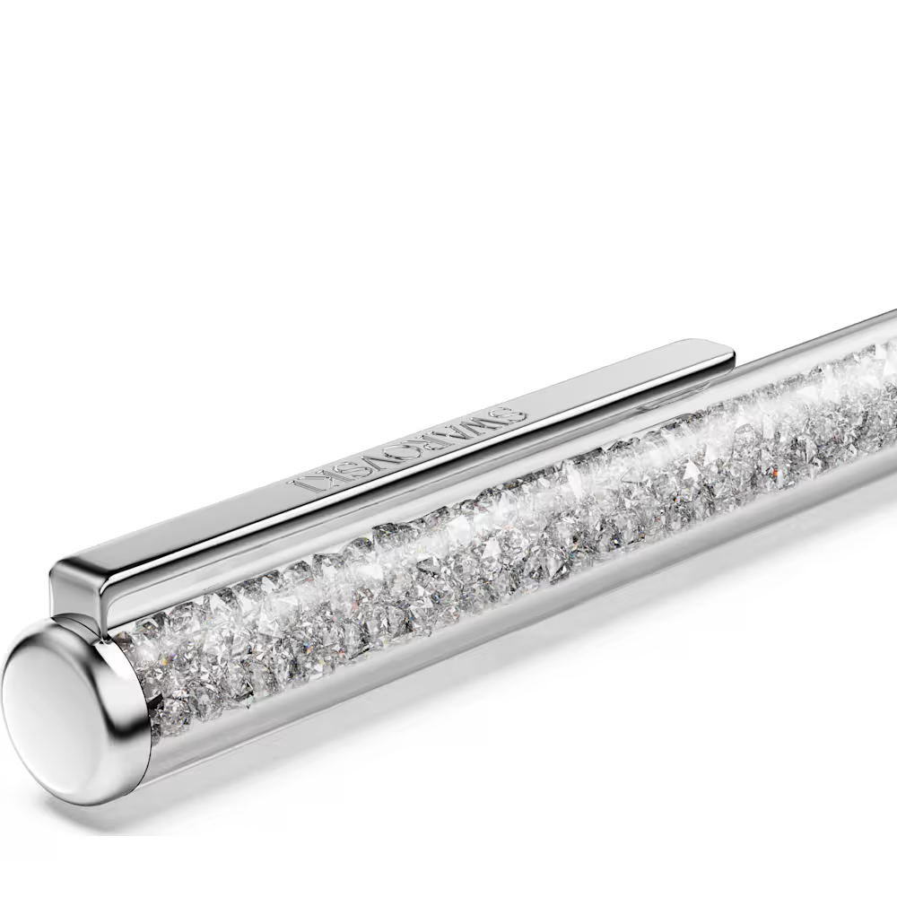 Caneta Swarovski Crystalline Silk ballpoint pen, Gray, Gray lacquered, Chrome Plated