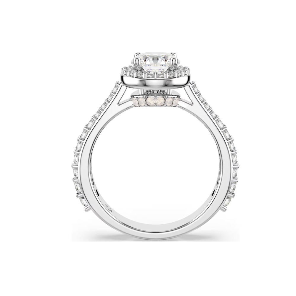 Anel Swarovski Una Angelic ring, Round cut, White, Silver-tone finish
58