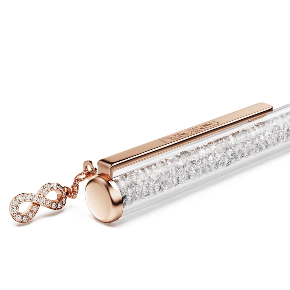 Caneta Swarovski Crystalline Silk ballpoint pen, Infinity, Pink lacquered, Rose gold-tone plated