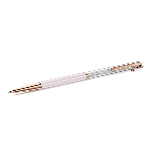 Caneta Swarovski Crystalline Silk ballpoint pen, Infinity, Pink lacquered, Rose gold-tone plated
