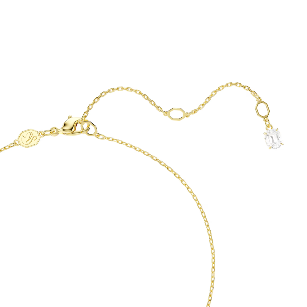 Fio Swarovski Mesmera Attract necklace, Heart, White, Gold-tone plated com zircónias