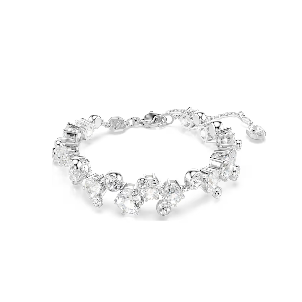 Conjunto Swarovski Colar+Pulseira+Brincos Constella set, Mixed cuts, White, Rhodium plated