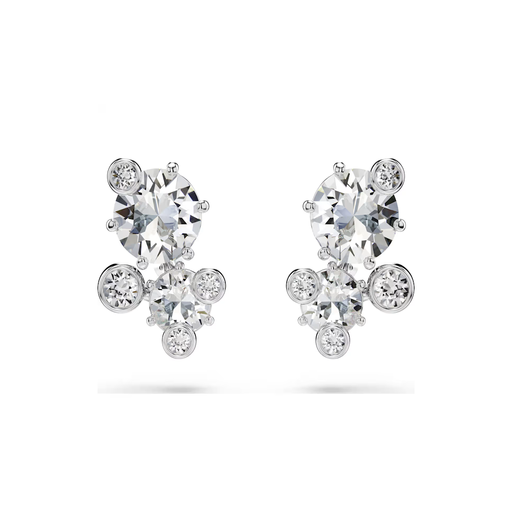 Conjunto Swarovski Colar+Pulseira+Brincos Constella set, Mixed cuts, White, Rhodium plated